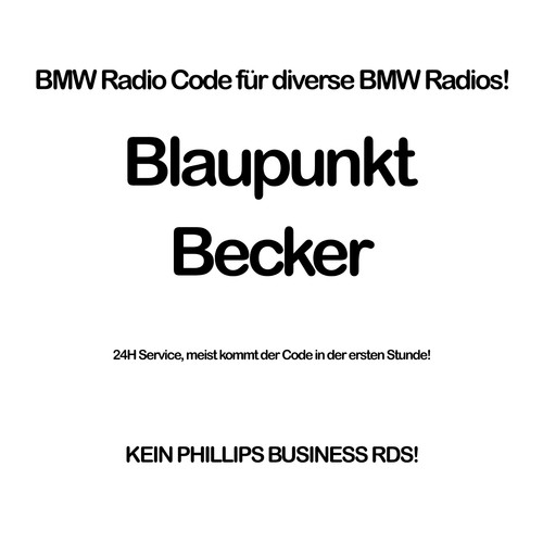 Codice radio bmw blaupunkt - radio,